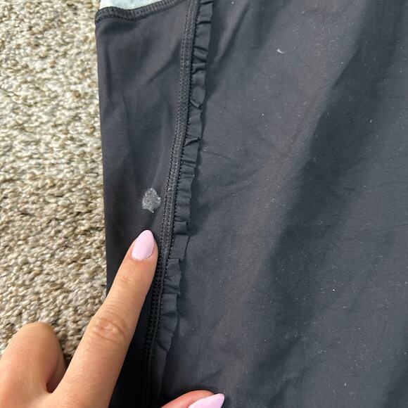 LULULEMON Women's Run: Fast And Free Crop Size 8 In Black/Metallic Silver/Coal - Picture 8 of 13